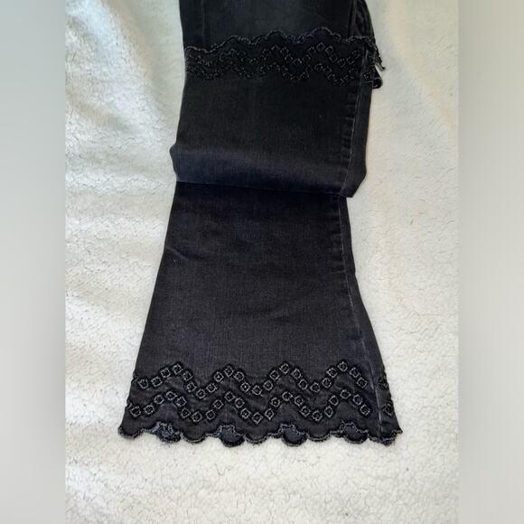 FRAME Eyelet - Hem Cropped Flared Jeans - Lacey - size 28 - F20 - Picture 11 of 12